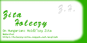zita holeczy business card